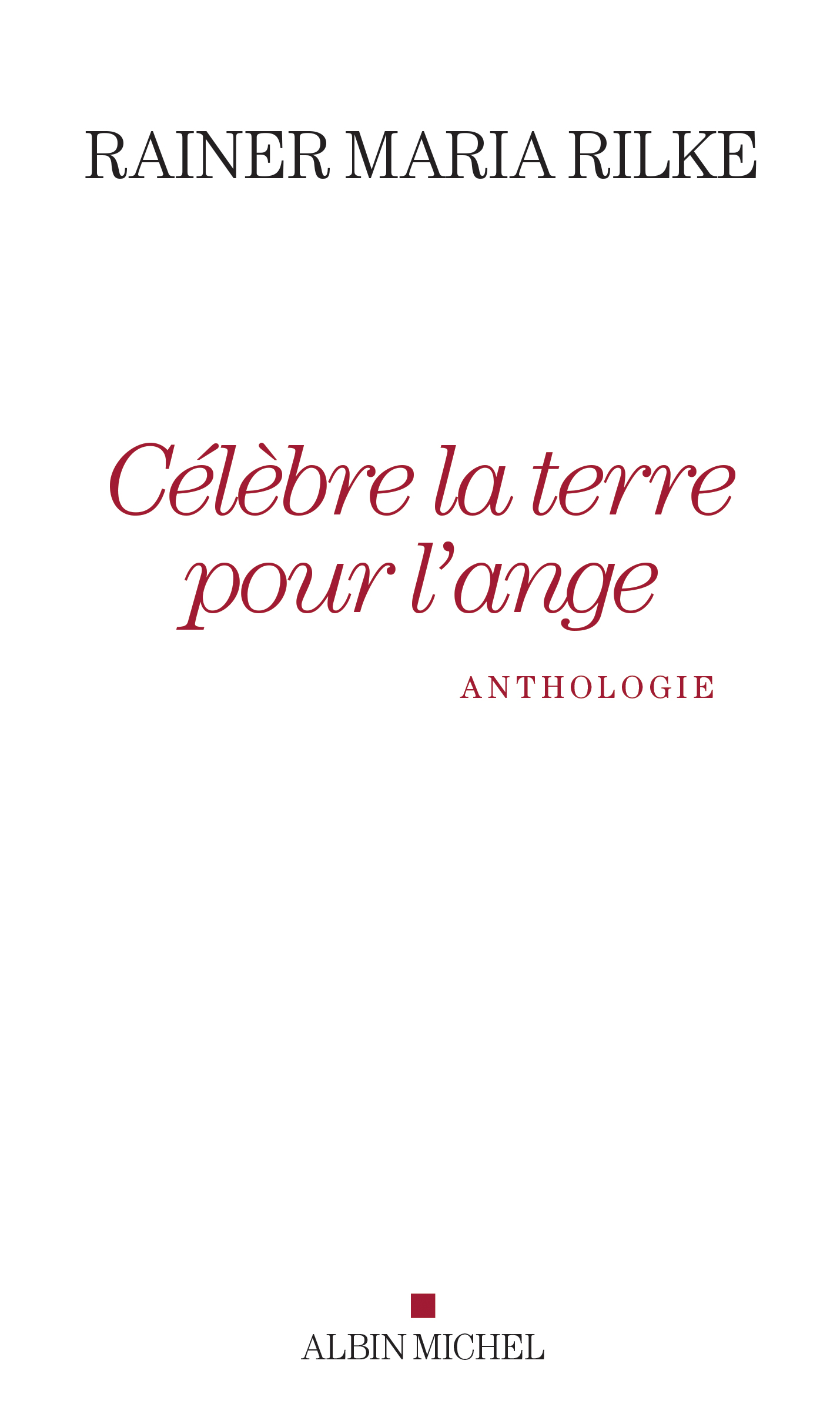 Couverture du livre Célèbre la terre pour l'ange