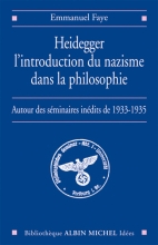 Couverture de Heidegger, l'introduction du nazisme dans la philosophie